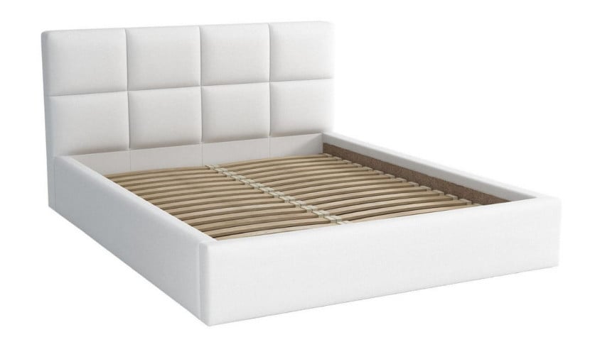 Łóżko do sypialni tapicerowane 120x200 Alaska Białe, 1127274