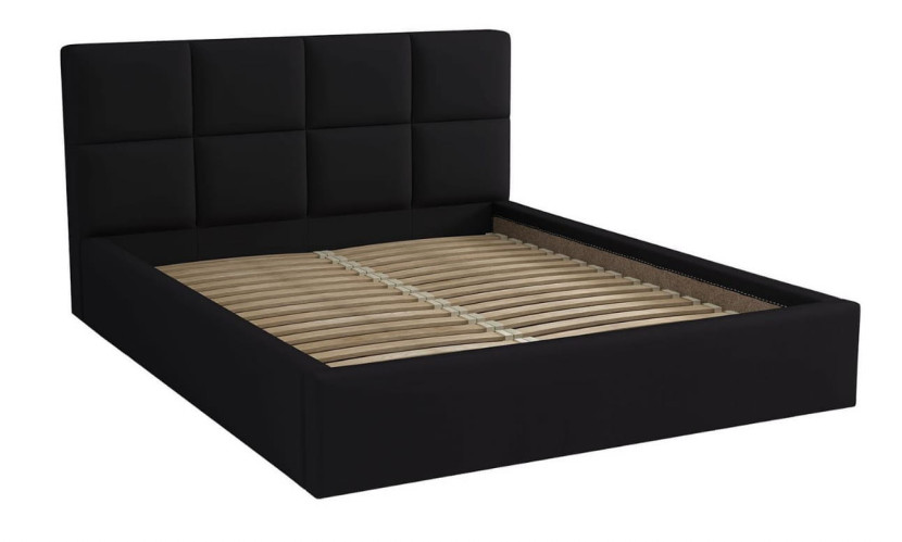 Łóżko do sypialni z pojemnikiem 180x200 Alaska Czarne, 1127337