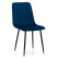 Inny kolor wybarwienia: Krzesło tapicerowane welur pikowane do salonu GELA granatowa