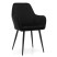 Inny kolor wybarwienia: Krzesło tapicerowane pikowane z poduszką EMILIA czarna