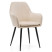 Inny kolor wybarwienia: Krzesło tapicerowane pikowane z poduszką EMILIA jasnobeżowa