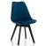 Inny kolor wybarwienia: Krzesło skandynawskie DUBLIN granatowy welur noga czarna