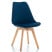 Inny kolor wybarwienia: Krzesło skandynawskie z poduszką DUBLIN granatowy welur