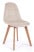 Inny kolor wybarwienia: Krzesło tapicerowane skandynawskie welurowe VEGAS beżowy