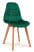 Inny kolor wybarwienia: Krzesło tapicerowane skandynawskie welurowe VEGAS zielony