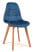 Inny kolor wybarwienia: Krzesło tapicerowane skandynawskie welurowe VEGAS granatowy