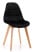 Inny kolor wybarwienia: Krzesło tapicerowane skandynawskie welurowe VEGAS czarny