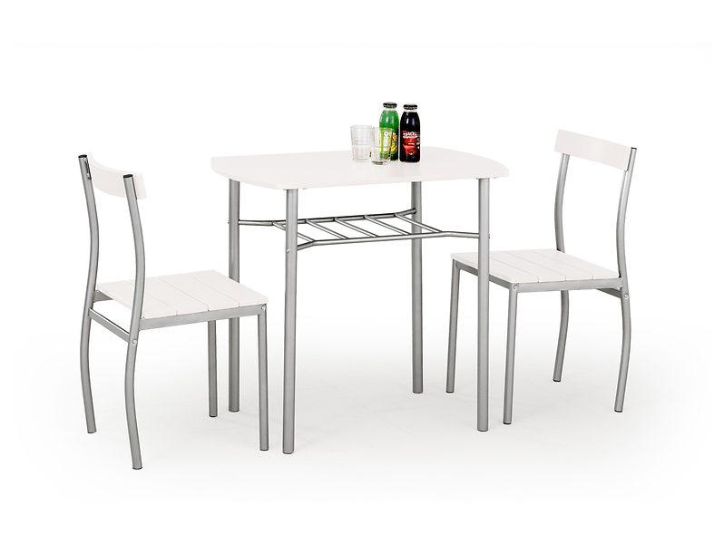 zestaw stół z krzesłami biały Lance, 1129886