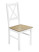 Inny kolor wybarwienia: Drewniane Krzesło do kuchni jadalni Biały/Dąb Grandson