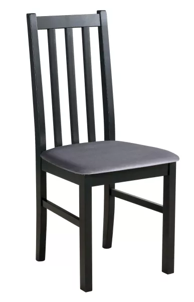 Krzesło tapicerowane drewniane BOS 10 Czarne/Szare, 1132849