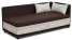 Inny kolor wybarwienia: Tapczan łóżko jednoosobowe Hirek 90x200 Brązowe/Ecru