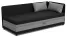 Inny kolor wybarwienia: Tapczan łóżko jednoosobowe Hirek 90x200 Czarne/Szare