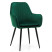 Inny kolor wybarwienia: Krzesło tapicerowane pikowane z poduszką EMILIA zielona