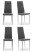 Inny kolor wybarwienia: Zestaw 4 krzesła FADO tapicerowane ekoskóra szare