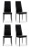 Inny kolor wybarwienia: Zestaw 4 krzesła FADO tapicerowane ekoskóra czarne