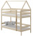 Inny kolor wybarwienia: Łóżko piętrowe domek ALA 80 x 160 drewniane WANILIA