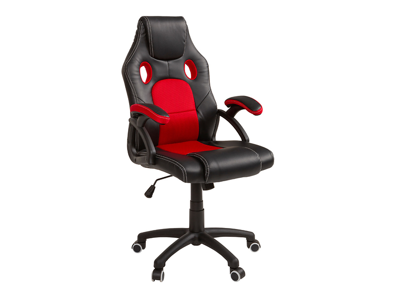 fotel gamingowy czerwono-czarny Prosper, 1139198