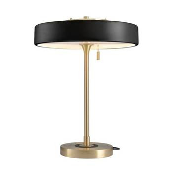 Lampa stołowa ARTDECO czarno - złota stojąca, 1140925