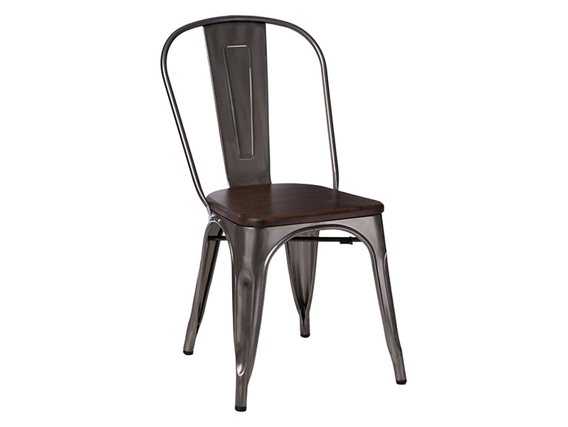 krzesło metal/sosna orzech Paris Wood, 1141440