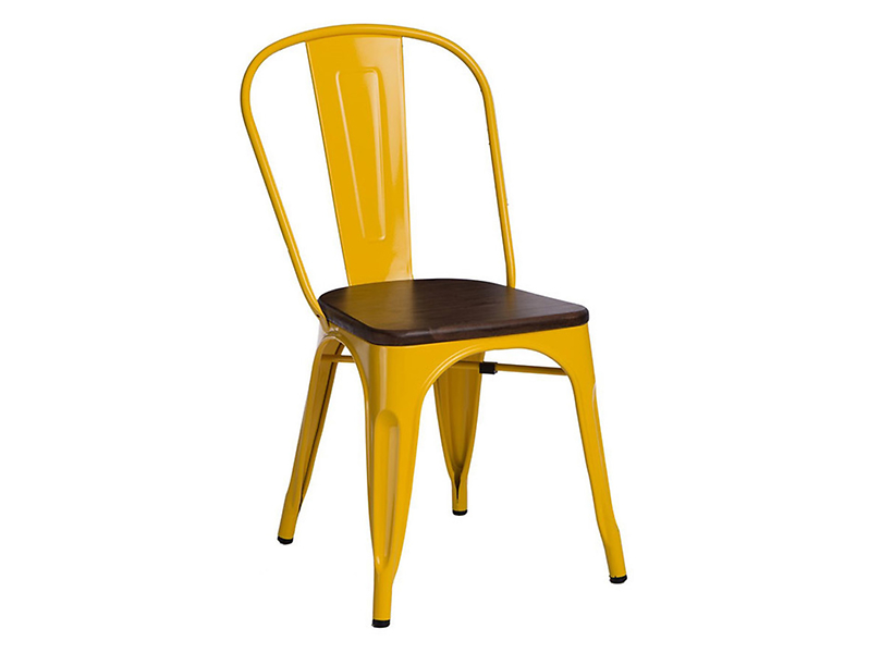 krzesło żółty/sosna orzech Paris Wood, 1142313