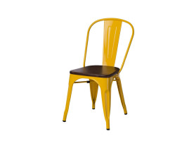 krzesło żółty/sosna orzech Paris Wood