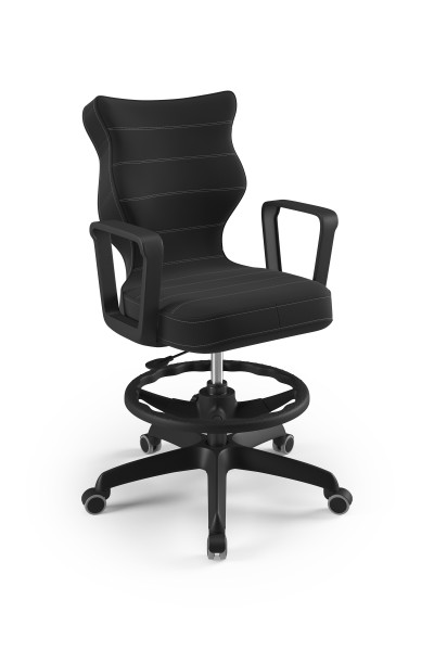 Krzesło z podnóżkiem Norm czarny Velvet rozmiar 5, 1144519