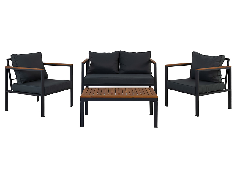 zestaw mebli ogrodowych Idaho ławka stolik + 2 krzesła z poduszkami, 1150126