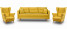 Inny kolor wybarwienia: Zestaw skandynawski sofa 2 fotele Lahti/Denver Musztardowy