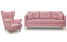Inny kolor wybarwienia: Zestaw skandynawski sofa i fotel Lahti/Denver Różowy