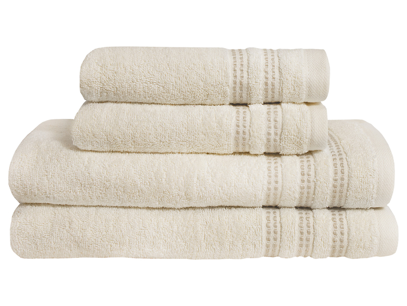 komplet 4 ręczników Ally 2 x 50x90 + 2 x 70x140 beżowych, 1154502