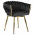 Produkt: Krzesło Złote Nogi Obrotowe Welurowe Velvet Czarne RUBI