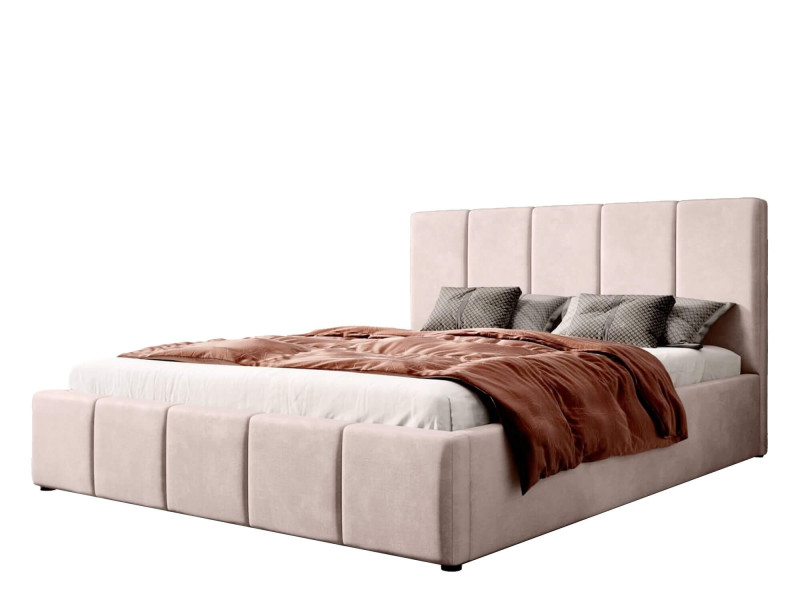 Łóżko tapicerowane z pojem. SFG0116A | 160x200 | Beżowy, 1155460