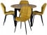 Produkt: Zestaw Stół Okrągły Rozkładany z 4 Krzesłami Welurowe Loft