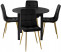 Produkt: Zestaw Stół Rozkładany Okrągły z 4 Krzesłami Kuchenny Czarny