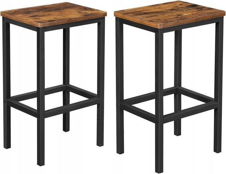 Hoker stołek barowy zestaw 2szt krzesło fotel loft rustykaln, 1158895