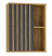 Produkt: Wisząca szafka w stylu loft z czarnymi lamelami - Lironi 9X