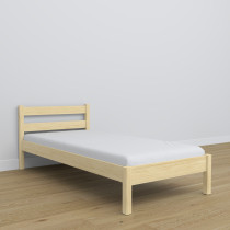 Drewniane łóżko pojedyncze N01 80x180