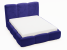 Inny kolor wybarwienia: Łóżko tapicerowane BUBBLE 160x200 niebieski z pojemnikiem