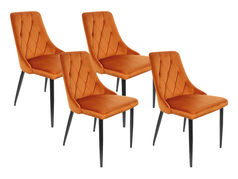 zestaw 4 krzeseł Alvar pomarańczowe, 1167960