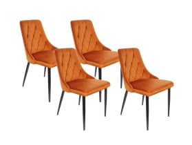 zestaw 4 krzeseł Alvar pomarańczowe