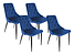 Inny kolor wybarwienia: zestaw 4 krzeseł Alvar niebieskie