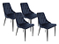Inny kolor wybarwienia: zestaw 4 krzeseł Alvar granatowe