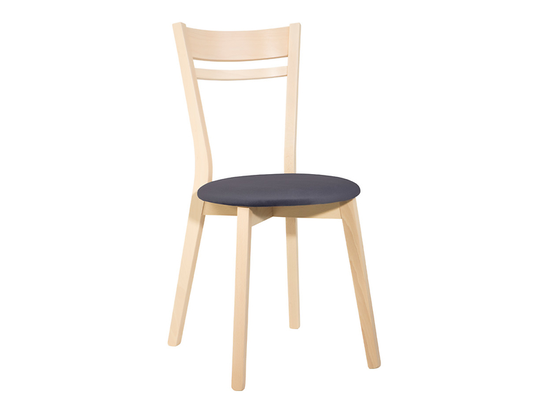 krzesło drewniane Keita do jadalni welur szary, 1168490