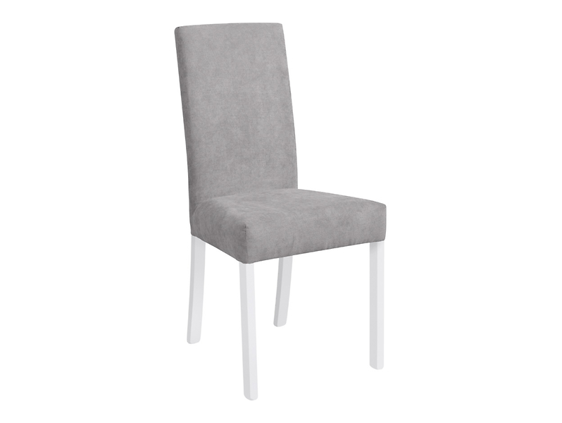krzesło tapicerowane Campel szare z białym, 1169418