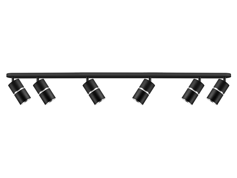 lampa sufitowa Bamboo 6-punktowy spot aluminiowy czarny, 1180818
