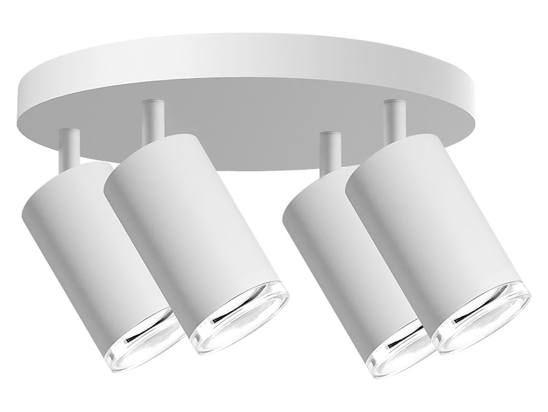 lampa sufitowa Turyn spot 4-punktowy aluminiowy biały, 1180836