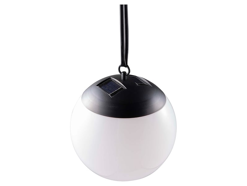 lampa solarna Kiara LED z tworzywa sztucznego biało-czarna, 1181680
