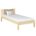 Inny kolor wybarwienia: Drewniane łóżko pojedyncze N02 80x200