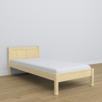 Drewniane łóżko pojedyncze N02 80x180