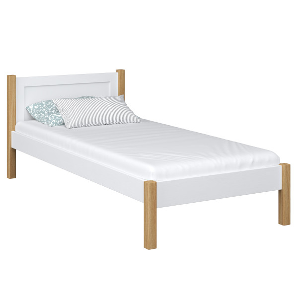 Drewniane łóżko pojedyncze N02 80x180, 1182130